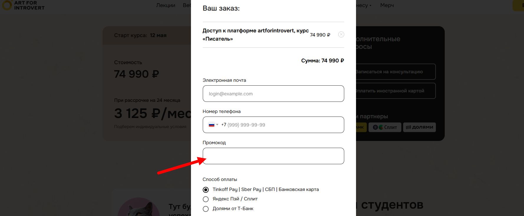 промокод Правое полушарие Интроверта