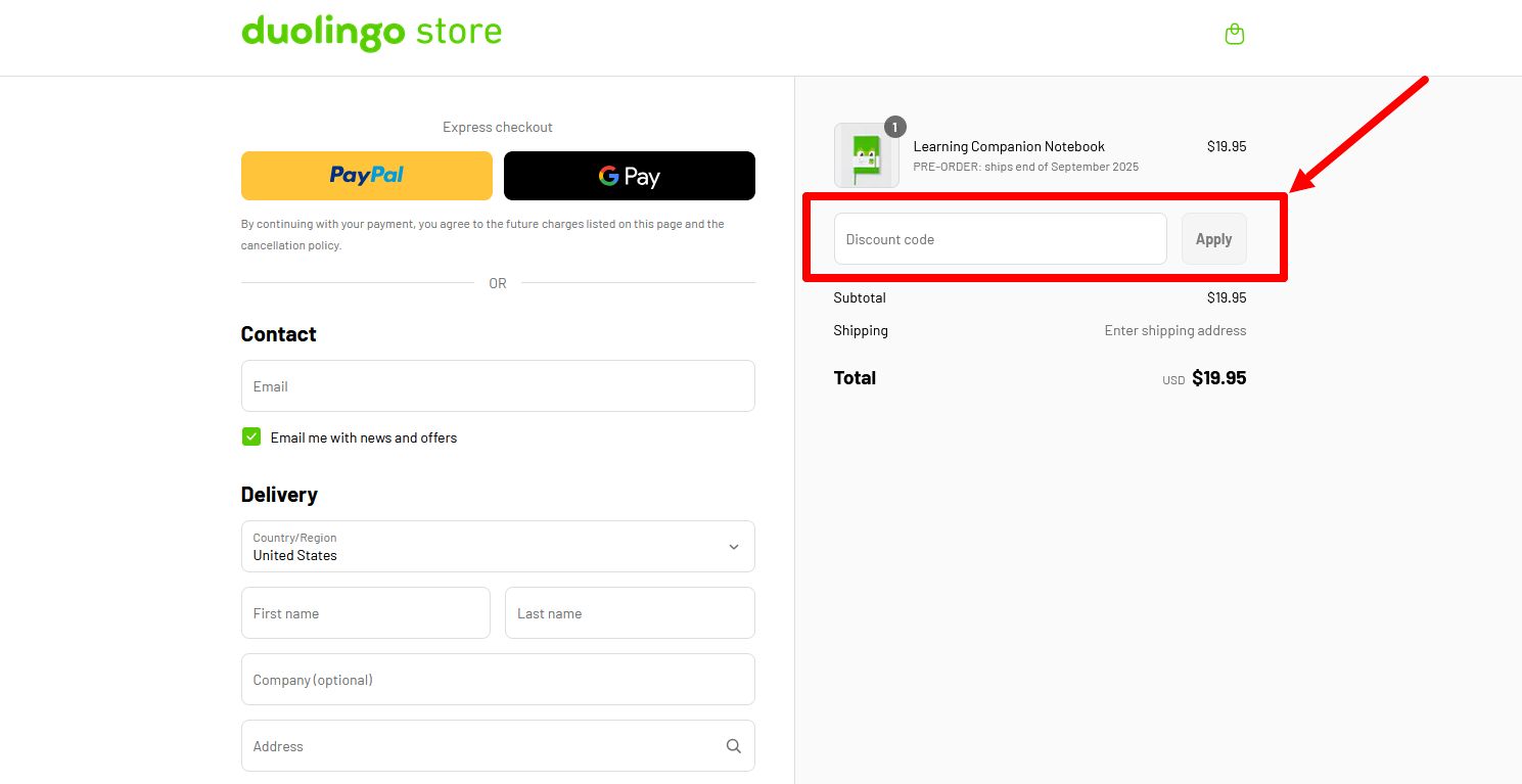дуолинго код на скидку
