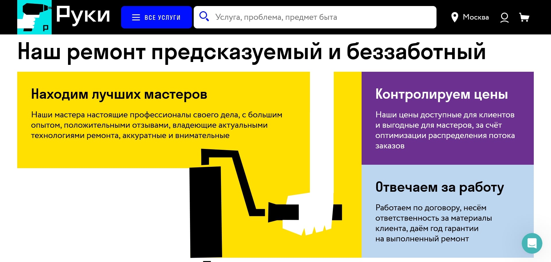 акции Сервис Руки