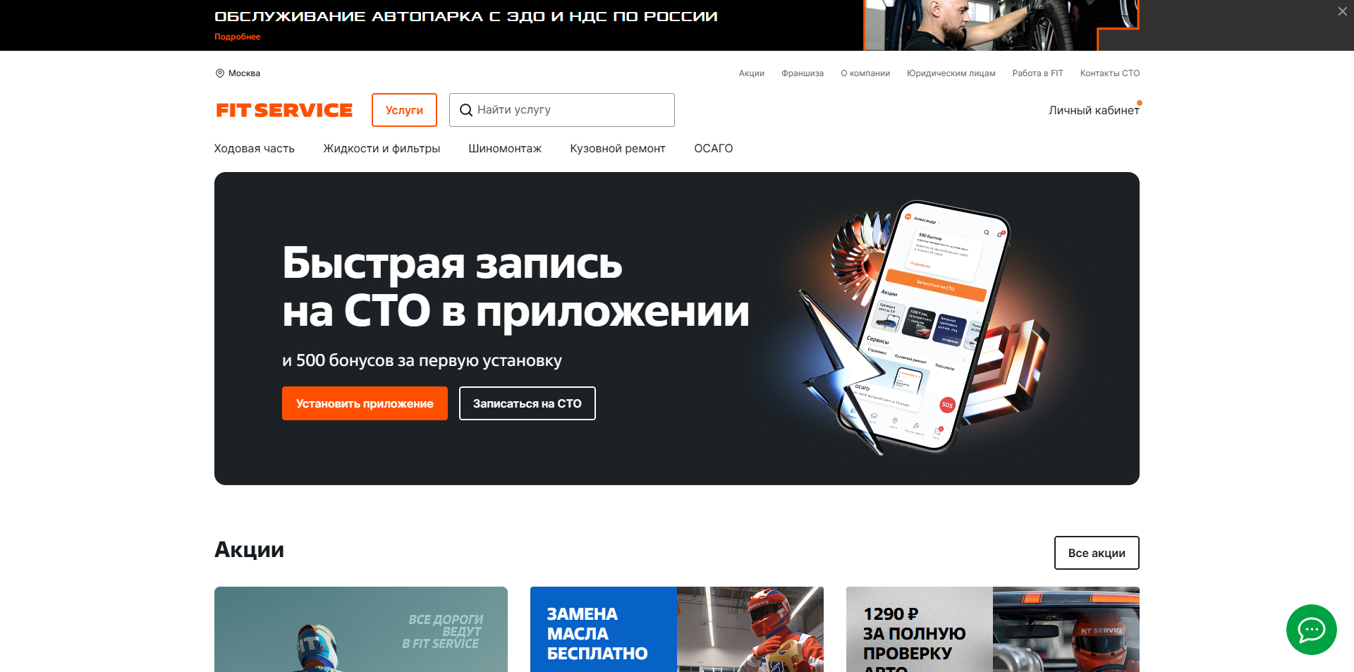 FIT SERVICE промокоды