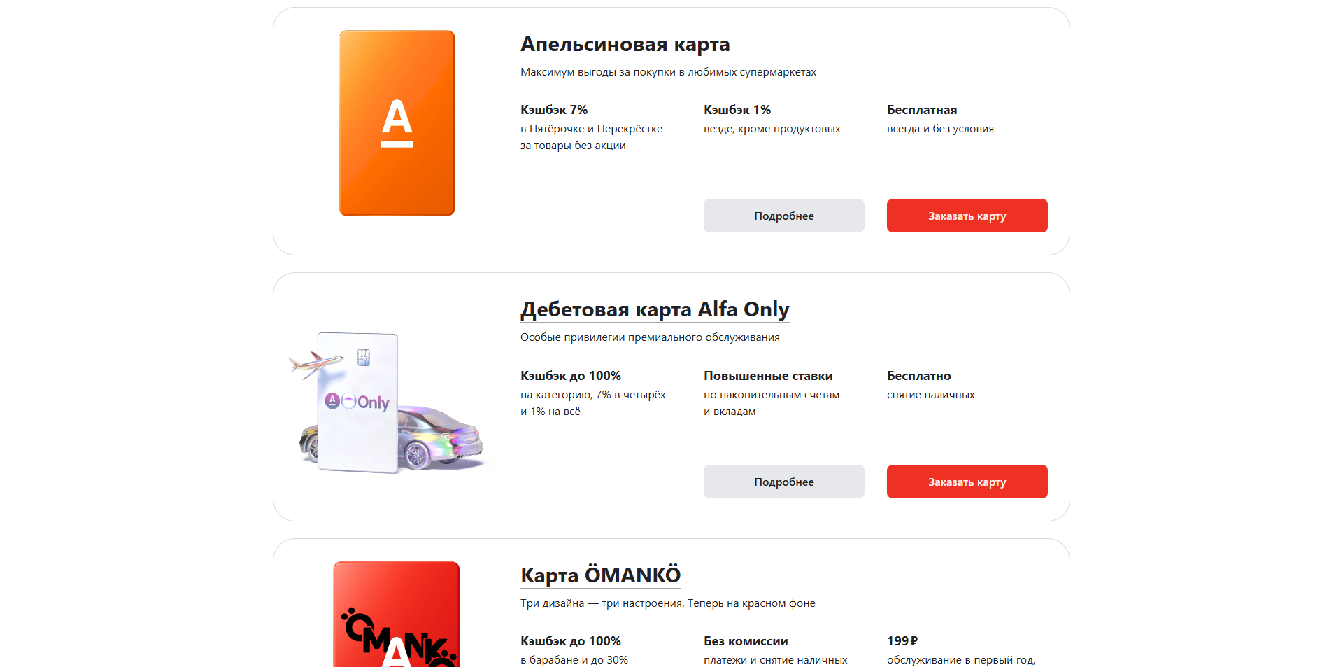 Альфа Карта акции